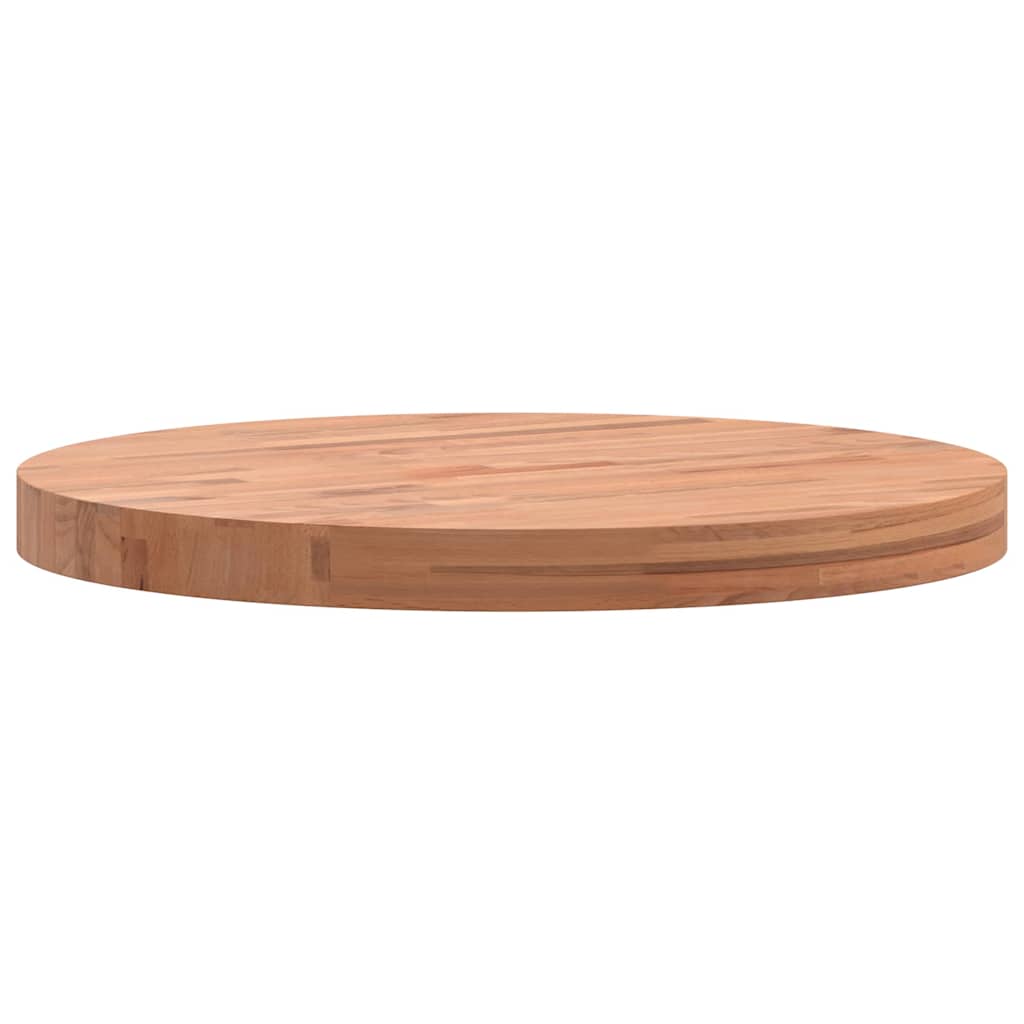 Piano per Tavolo Ø50x4 cm Rotondo in Legno Massello di Faggio | homemem39
