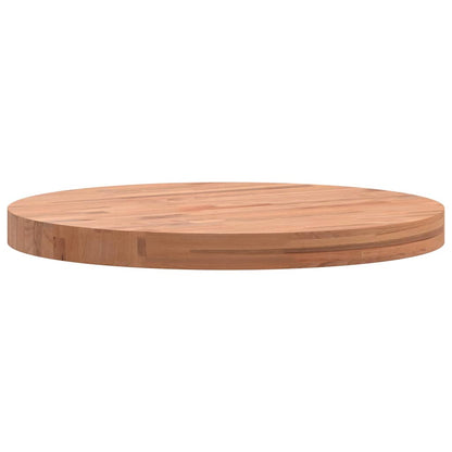 Piano per Tavolo Ø50x4 cm Rotondo in Legno Massello di Faggio | homemem39