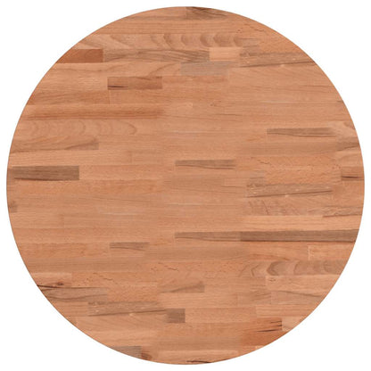 Piano per Tavolo Ø50x4 cm Rotondo in Legno Massello di Faggio | homemem39