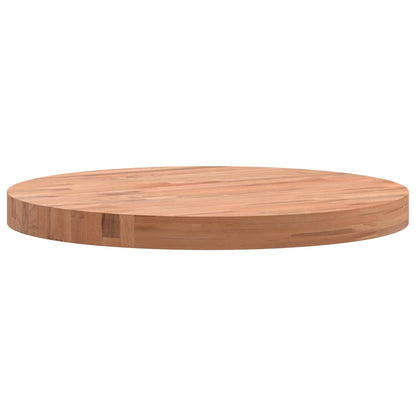 Piano per Tavolo Ø50x4 cm Rotondo in Legno Massello di Faggio | homemem39