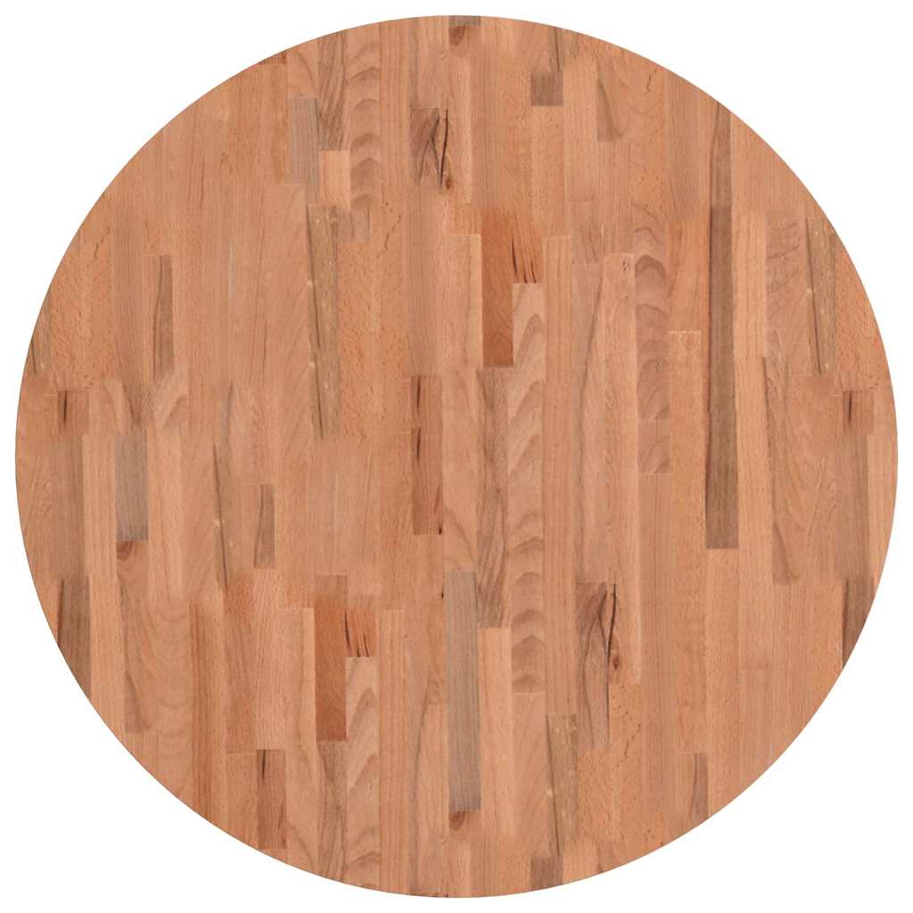 Piano per Tavolo Ø90x4 cm Rotondo in Legno Massello di Faggio | homemem39