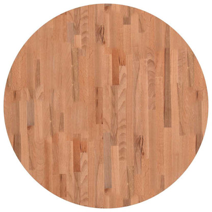 Piano per Tavolo Ø90x4 cm Rotondo in Legno Massello di Faggio | homemem39