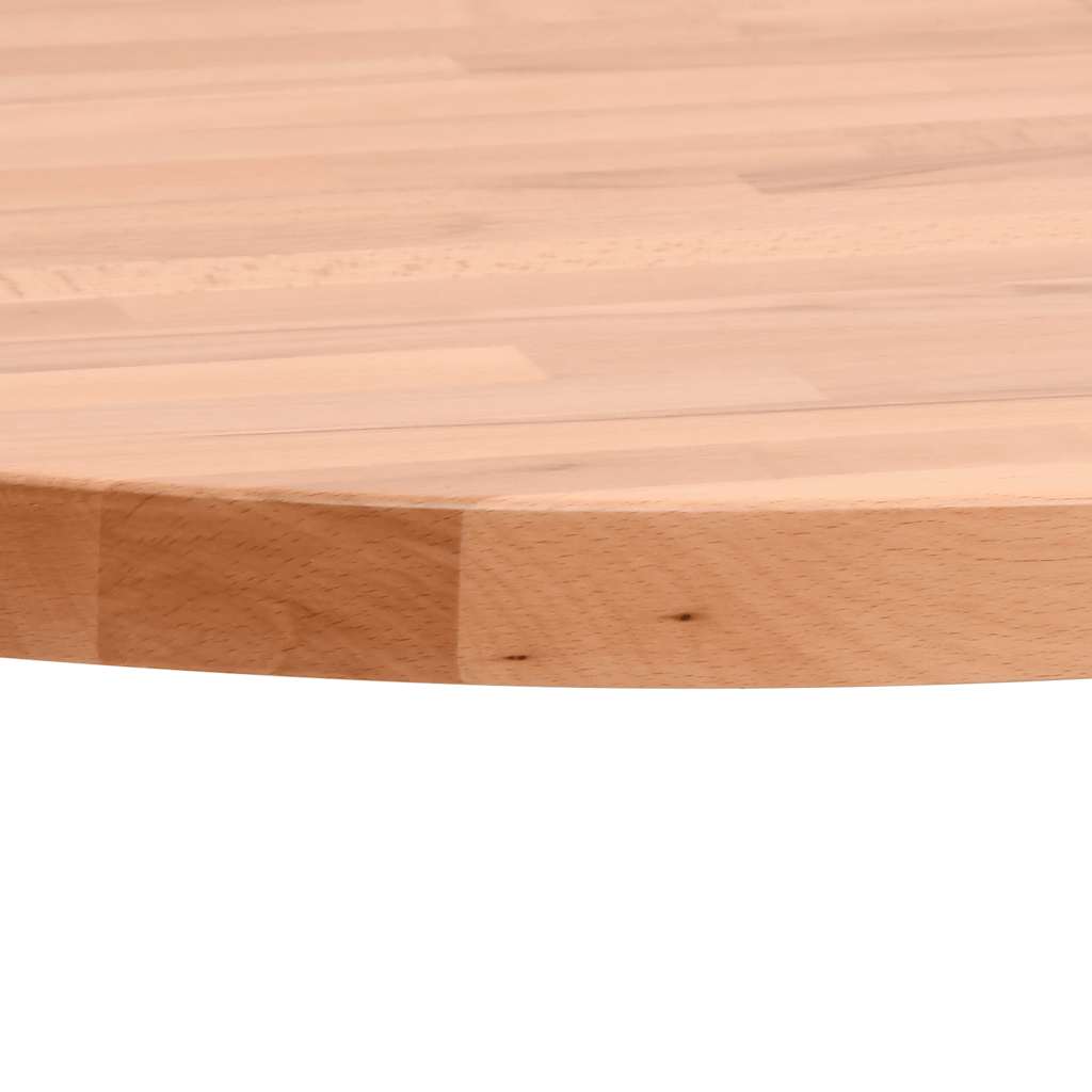 Piano per Tavolo Ø90x4 cm Rotondo in Legno Massello di Faggio | homemem39