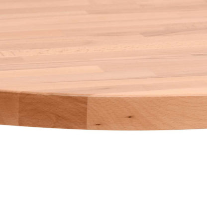 Piano per Tavolo Ø90x4 cm Rotondo in Legno Massello di Faggio | homemem39