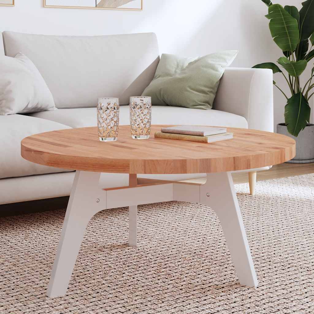 Piano per Tavolo Ø90x4 cm Rotondo in Legno Massello di Faggio | homemem39