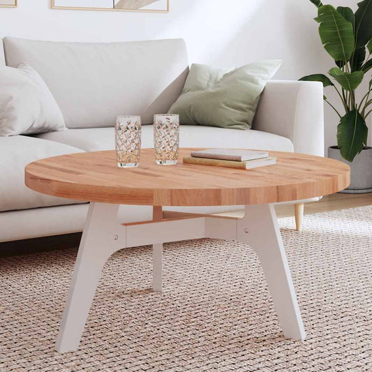 Piano per Tavolo Ø90x4 cm Rotondo in Legno Massello di Faggio | homemem39
