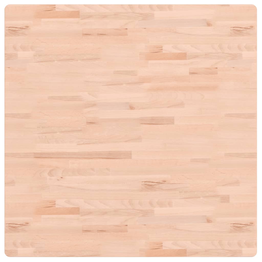 Piano per Tavolo 90x90x1,5 cm Quadrato Legno Massello di Faggio
