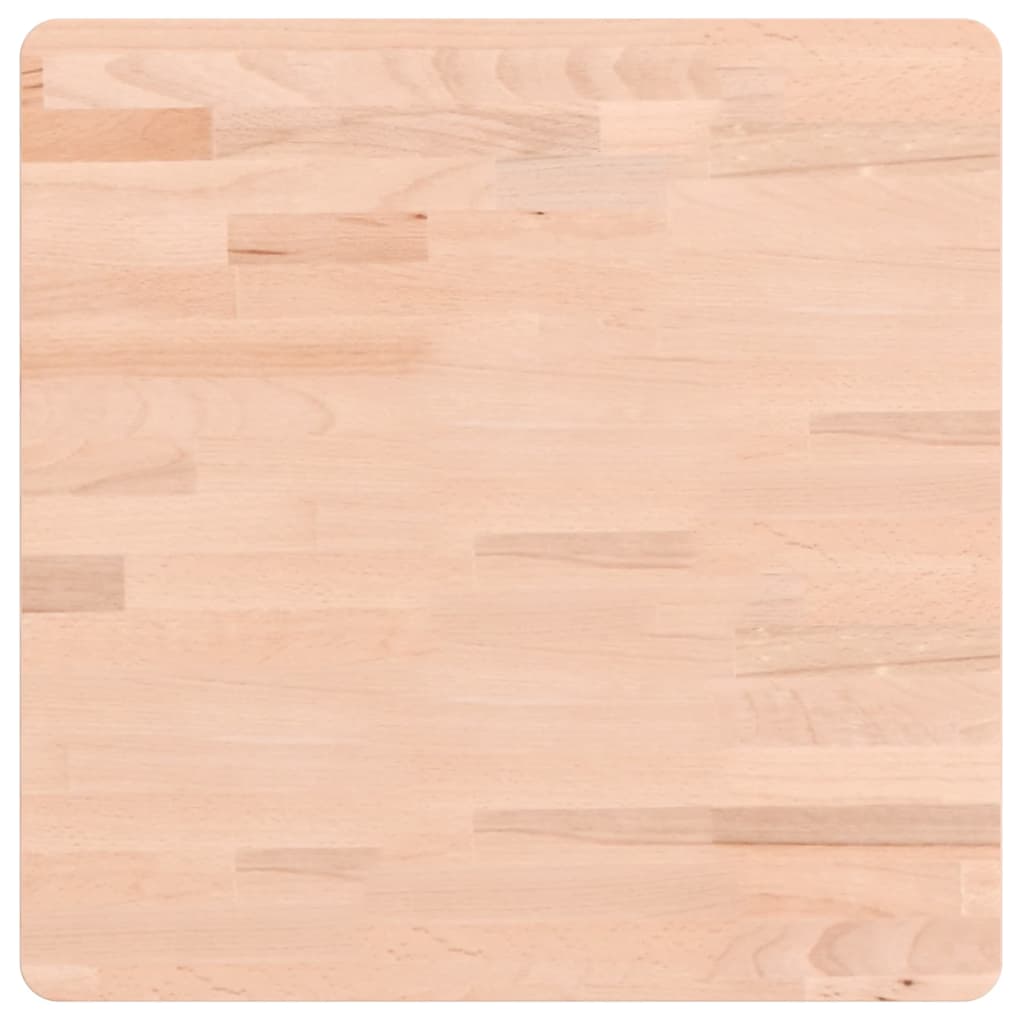 Piano per Tavolo 50x50x4 cm Quadrato Legno Massello di Faggio