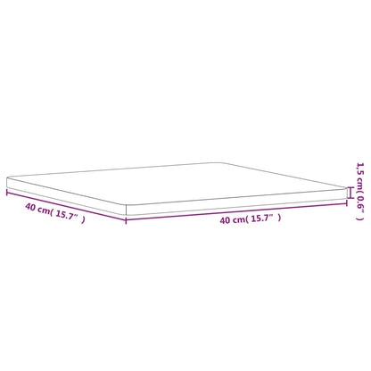 Piano per Tavolo 40x40x1,5 cm Quadrato Legno Massello di Faggio | homemem39