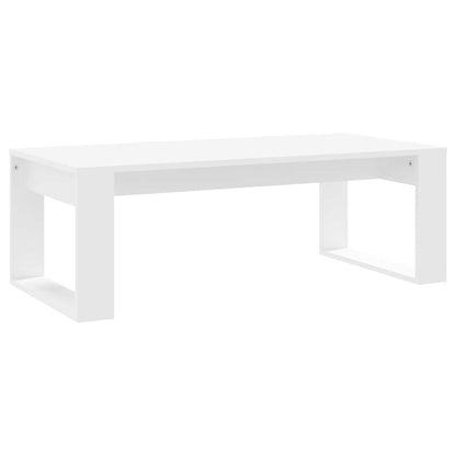 Tavolino da Salotto Bianco 102x50x35 cm in Legno Multistrato
