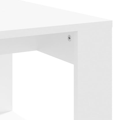 Tavolino da Salotto Bianco 102x50x35 cm in Legno Multistrato