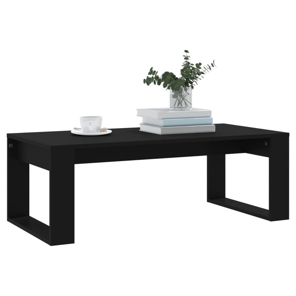 Tavolino da Salotto Nero 102x50x35 cm in Legno Multistrato | homemem39