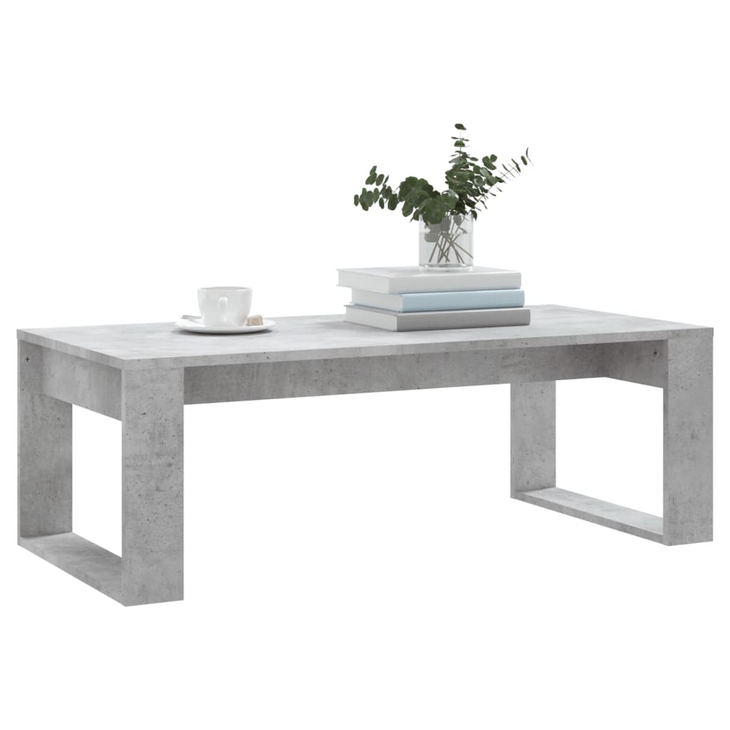 Tavolino Salotto Grigio Cemento 102x50x35 cm Legno Multistrato | homemem39