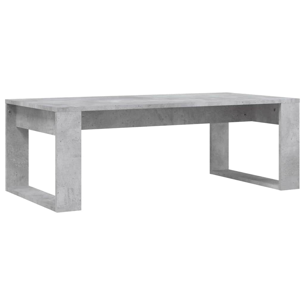Tavolino Salotto Grigio Cemento 102x50x35 cm Legno Multistrato