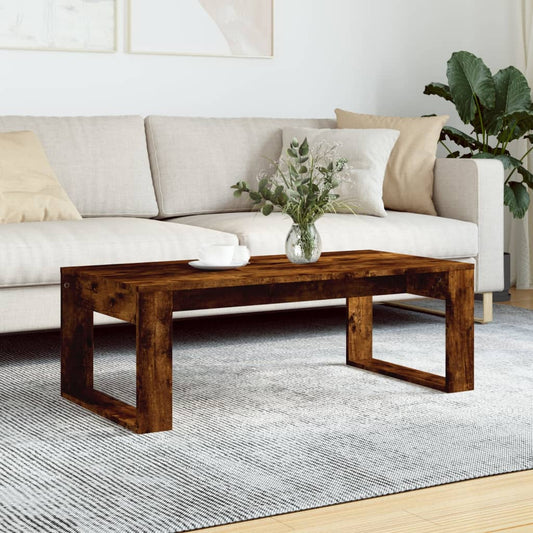 Tavolino da Salotto Rovere Fumo 102x50x35 cm Legno Multistrato | homemem39