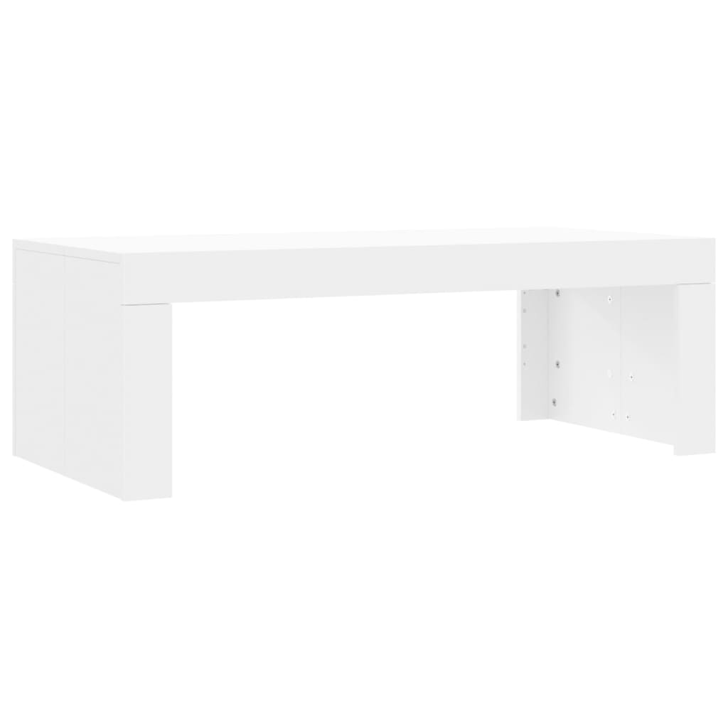 Tavolino da Salotto Bianco 102x50x36 cm in Legno Multistrato | homemem39