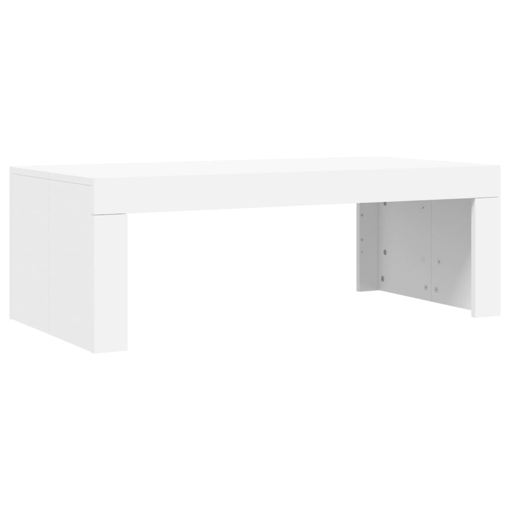 Tavolino da Salotto Bianco 102x50x36 cm in Legno Multistrato | homemem39
