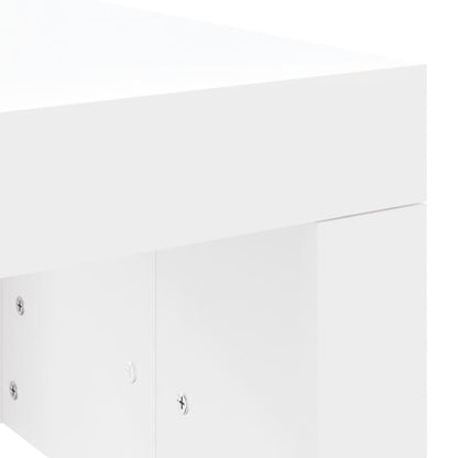 Tavolino da Salotto Bianco 102x50x36 cm in Legno Multistrato | homemem39