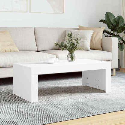 Tavolino da Salotto Bianco 102x50x36 cm in Legno Multistrato