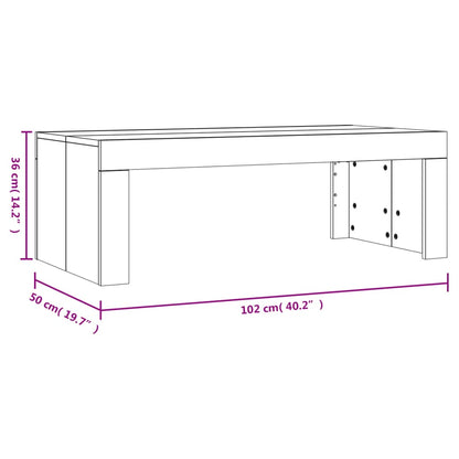 Tavolino da Salotto Nero 102x50x36 cm in Legno Multistrato | homemem39