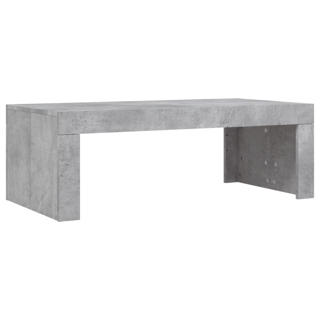 Tavolino Salotto Grigio Cemento 102x50x36 cm Legno Multistrato | homemem39
