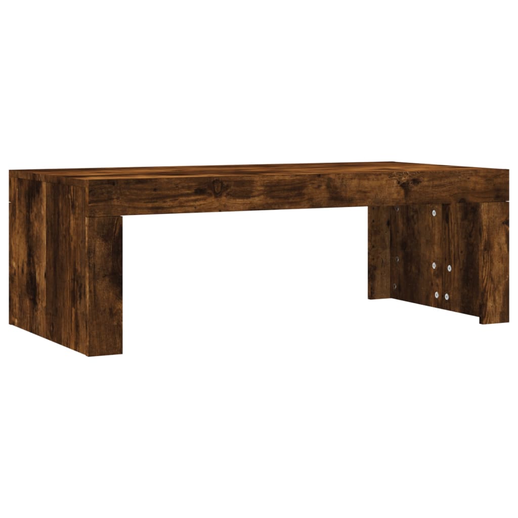 Tavolino da Salotto Rovere Fumo 102x50x36 cm Legno Multistrato | homemem39