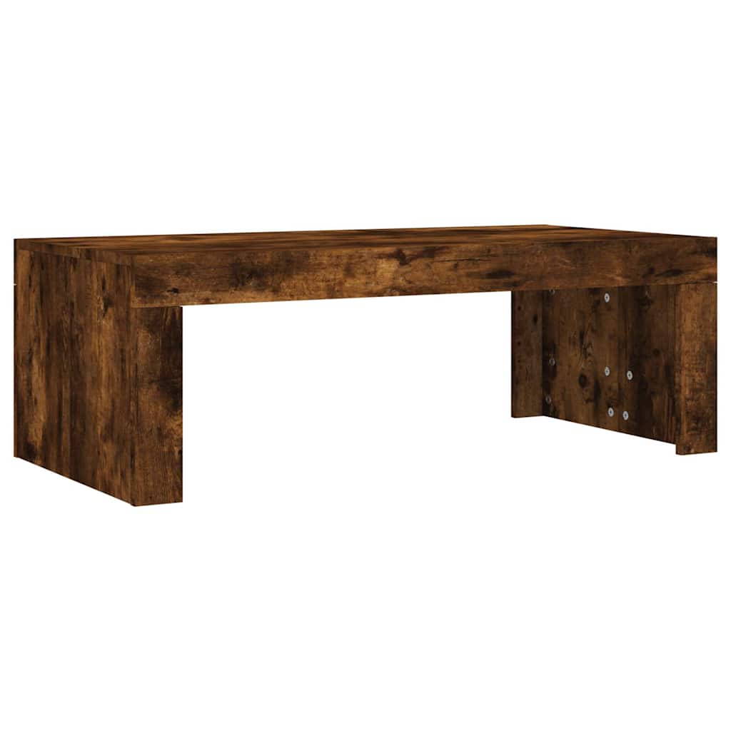 Tavolino da Salotto Rovere Fumo 102x50x36 cm Legno Multistrato