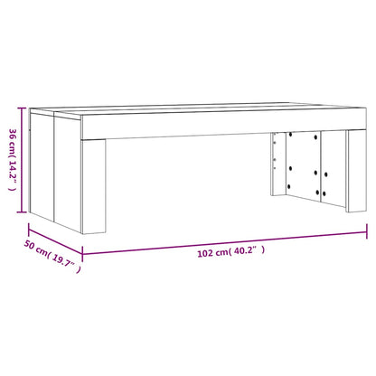 Tavolino da Salotto Grigio Sonoma 102x50x36cm Legno Multistrato