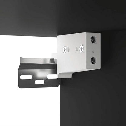 Mobile a Specchio con LED Nero 70x16,5x60 cm