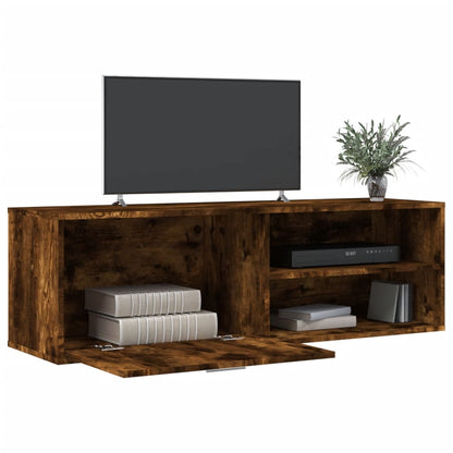 Smoked Oak TV Cabinet 120x34x37 cm Multilayer Wood