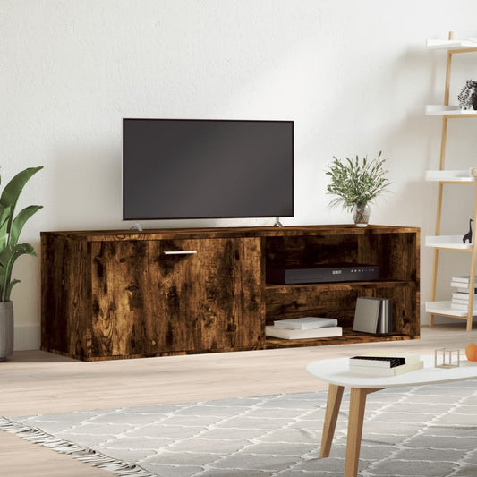 Smoked Oak TV Cabinet 120x34x37 cm Multilayer Wood