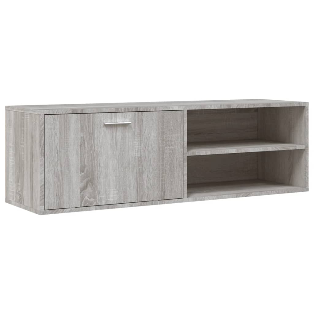Sonoma Gray TV Stand 120x34x37 cm in Multilayer Wood