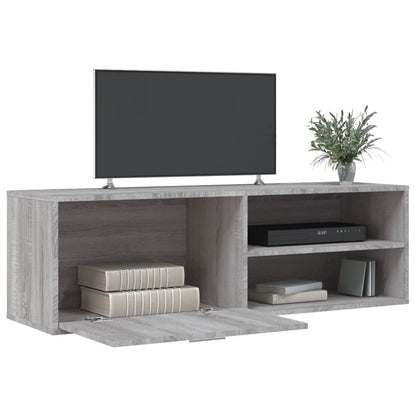 Sonoma Gray TV Stand 120x34x37 cm in Multilayer Wood