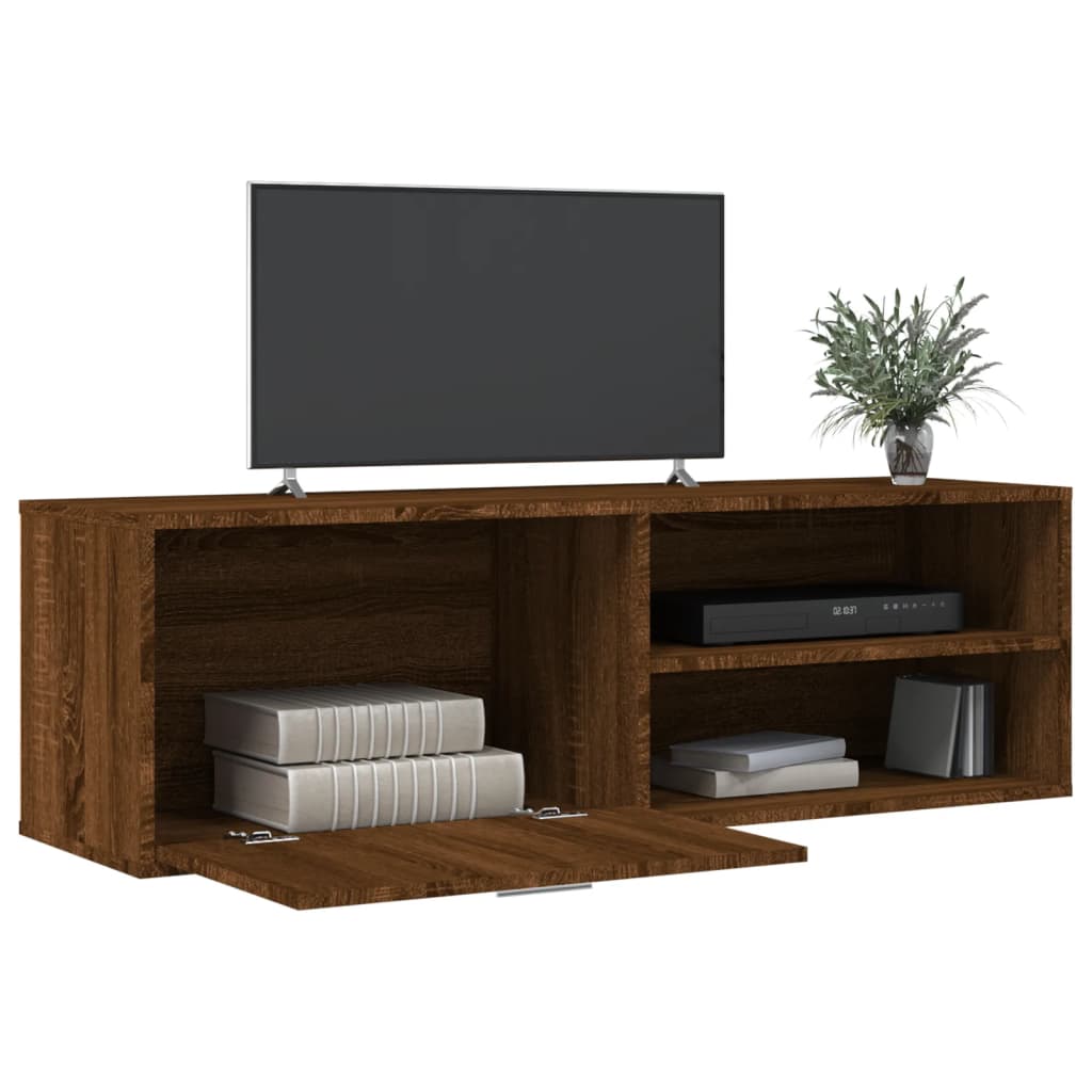 Mobile Porta TV Rovere Marrone 120x34x37 cm Legno Multistrato