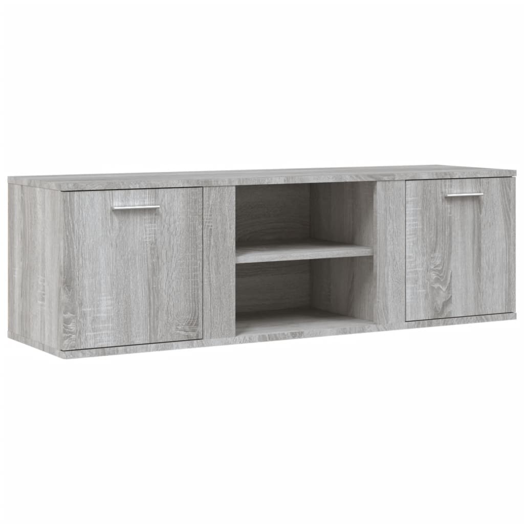 Sonoma Gray TV Stand 120x34x37 cm in Multilayer Wood