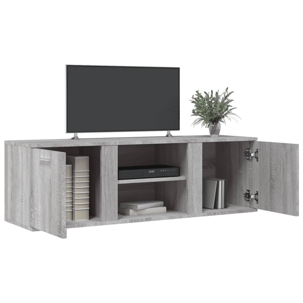 Sonoma Gray TV Stand 120x34x37 cm in Multilayer Wood