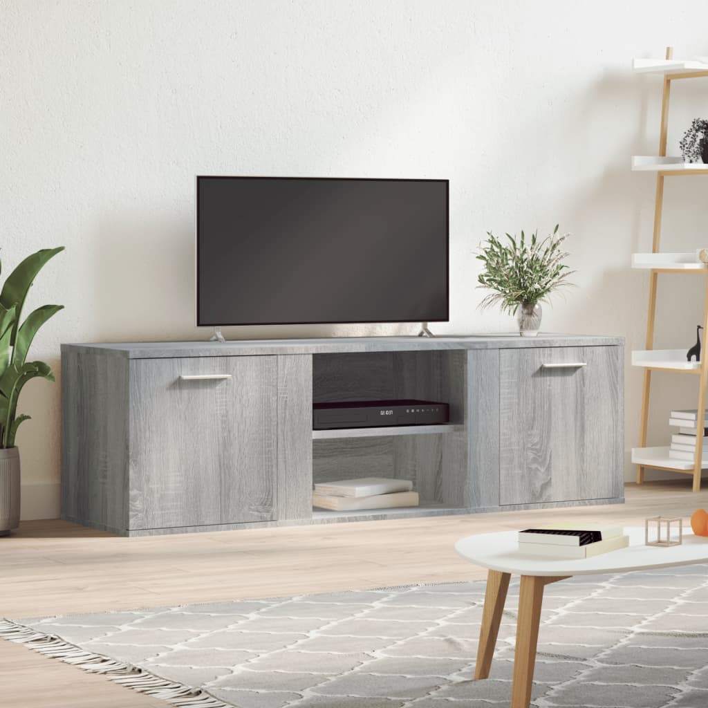 Sonoma Gray TV Stand 120x34x37 cm in Multilayer Wood