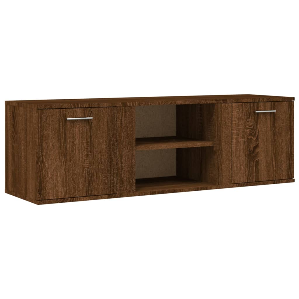 Brown Oak TV Cabinet 120x34x37 cm Multilayer Wood