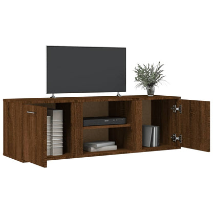 Brown Oak TV Cabinet 120x34x37 cm Multilayer Wood