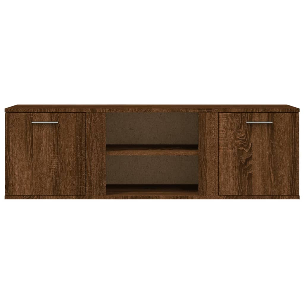 Brown Oak TV Cabinet 120x34x37 cm Multilayer Wood