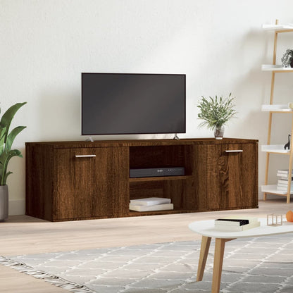 Brown Oak TV Cabinet 120x34x37 cm Multilayer Wood