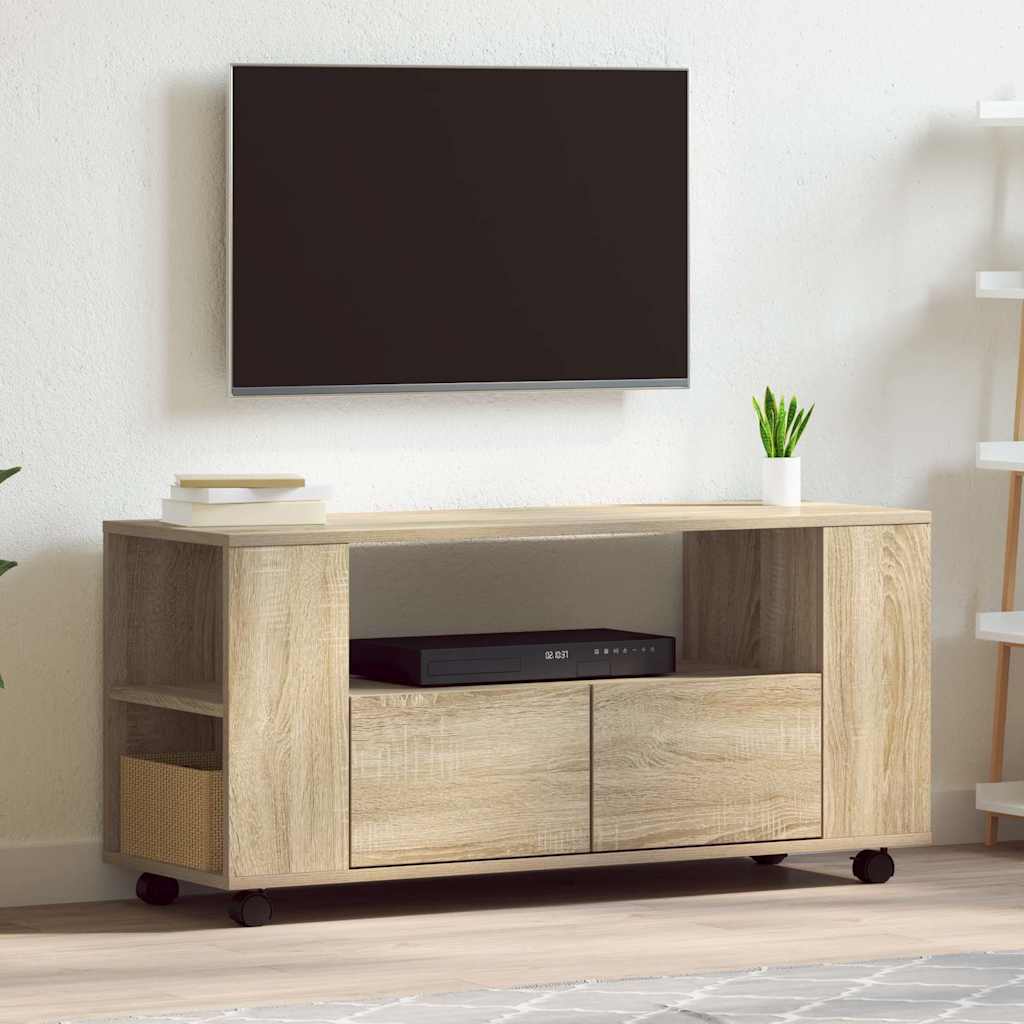 Mobile TV Rovere Sonoma 102x34,5x43 cm in Legno Multistrato