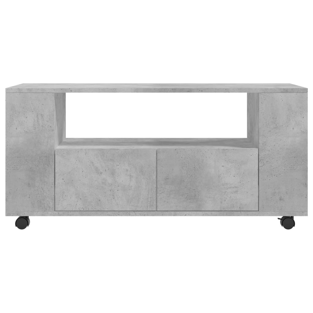 Mobile Porta TV Grigio Cemento 102x34,5x43cm Legno Multistrato - homemem39