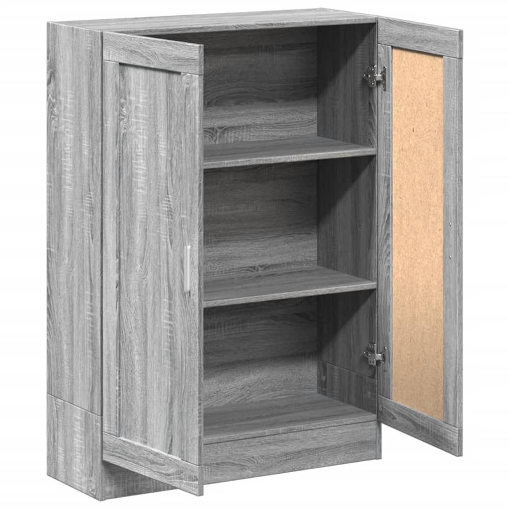 Libreria Grigio Sonoma 82,5x30,5x115 cm in Legno Multistrato