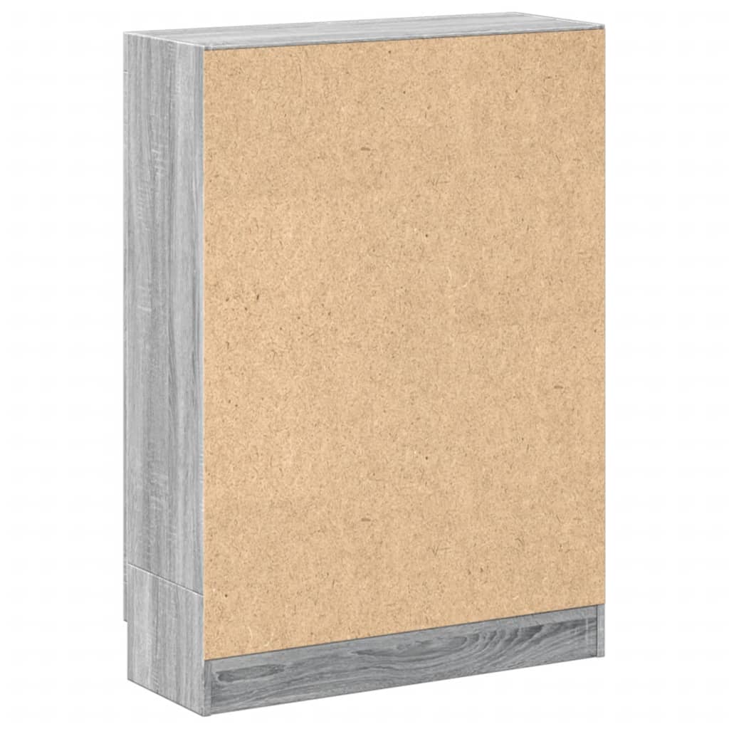 Libreria Grigio Sonoma 82,5x30,5x115 cm in Legno Multistrato