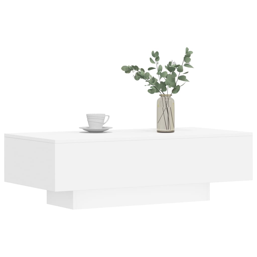 Tavolino da Salotto Bianco 100x49,5x31 cm in Legno Multistrato - homemem39