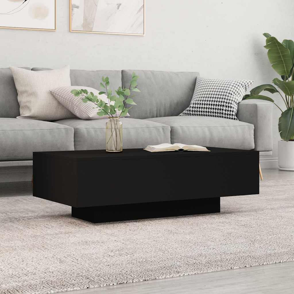 Tavolino da Salotto Nero 100x49,5x31 cm in Legno Multistrato | homemem39