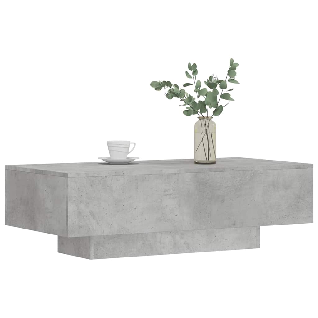 Tavolino Salotto Grigio Cemento 100x49,5x31cm Legno Multistrato | homemem39
