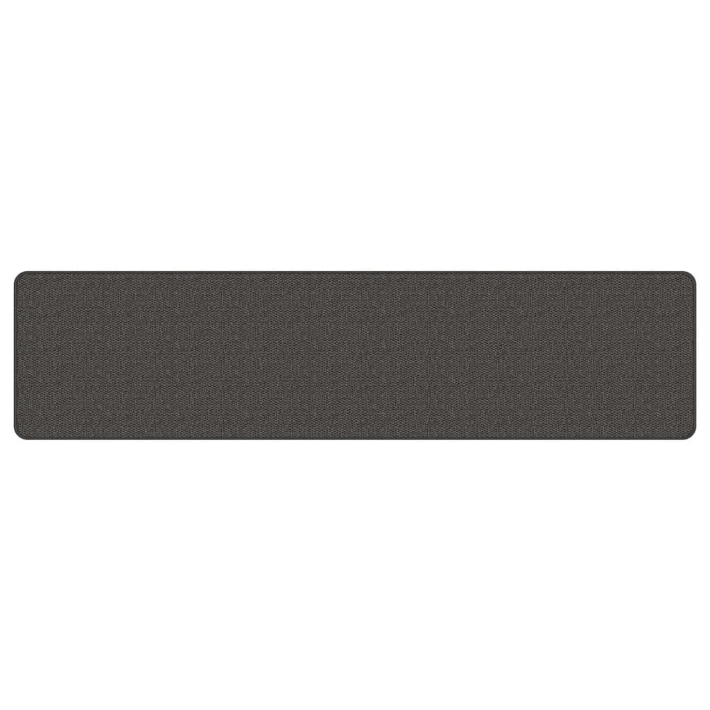 Tappeto Corsia Aspetto Sisal Antracite 50x200 cm - homemem39