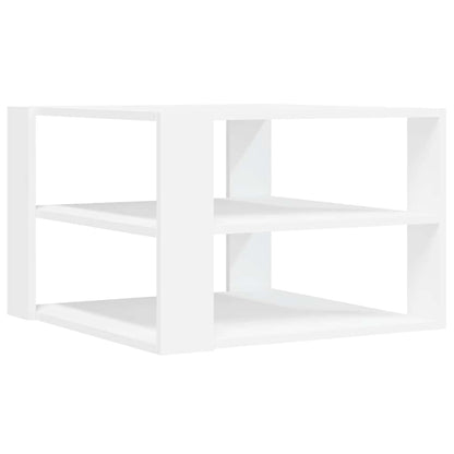 Tavolino da Salotto Bianco 58x58x40 cm in Legno Multistrato
